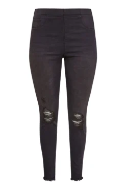YOURS FOR GOOD Curve Black Stretch Ripped Knee JENNY Jeggings -Outlet Stylo Wise Store 7f16550d 1328 4e 142710 F scaled