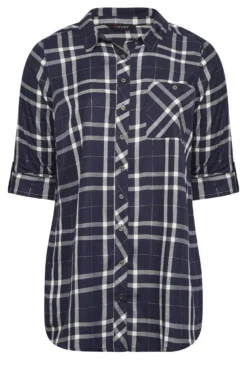 YOURS Curve Navy Blue Check Boyfriend Shirt 10 YOURS Curve Navy Blue Check Boyfriend Shirt -Outlet Stylo Wise Store 7f16c6bb 12ff 43 131711 X scaled