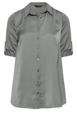 YOURS Curve Grey Satin Shirt -Outlet Stylo Wise Store 7f514d2d 9a40 45 174229 X scaled