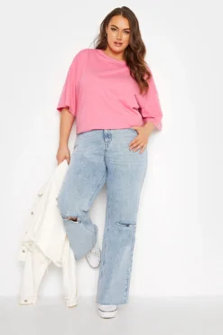 YOURS FOR GOOD Curve Bleach Blue Ripped Knee Wide Leg Jeans -Outlet Stylo Wise Store 818fba2c f8a1 40 142906 CR scaled