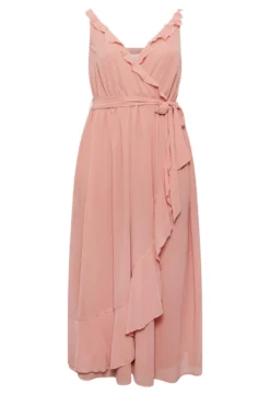 YOURS LONDON Curve Pink Ruffle Wrap Dress -Outlet Stylo Wise Store 82d680d4 d94d 4d 161887 X scaled