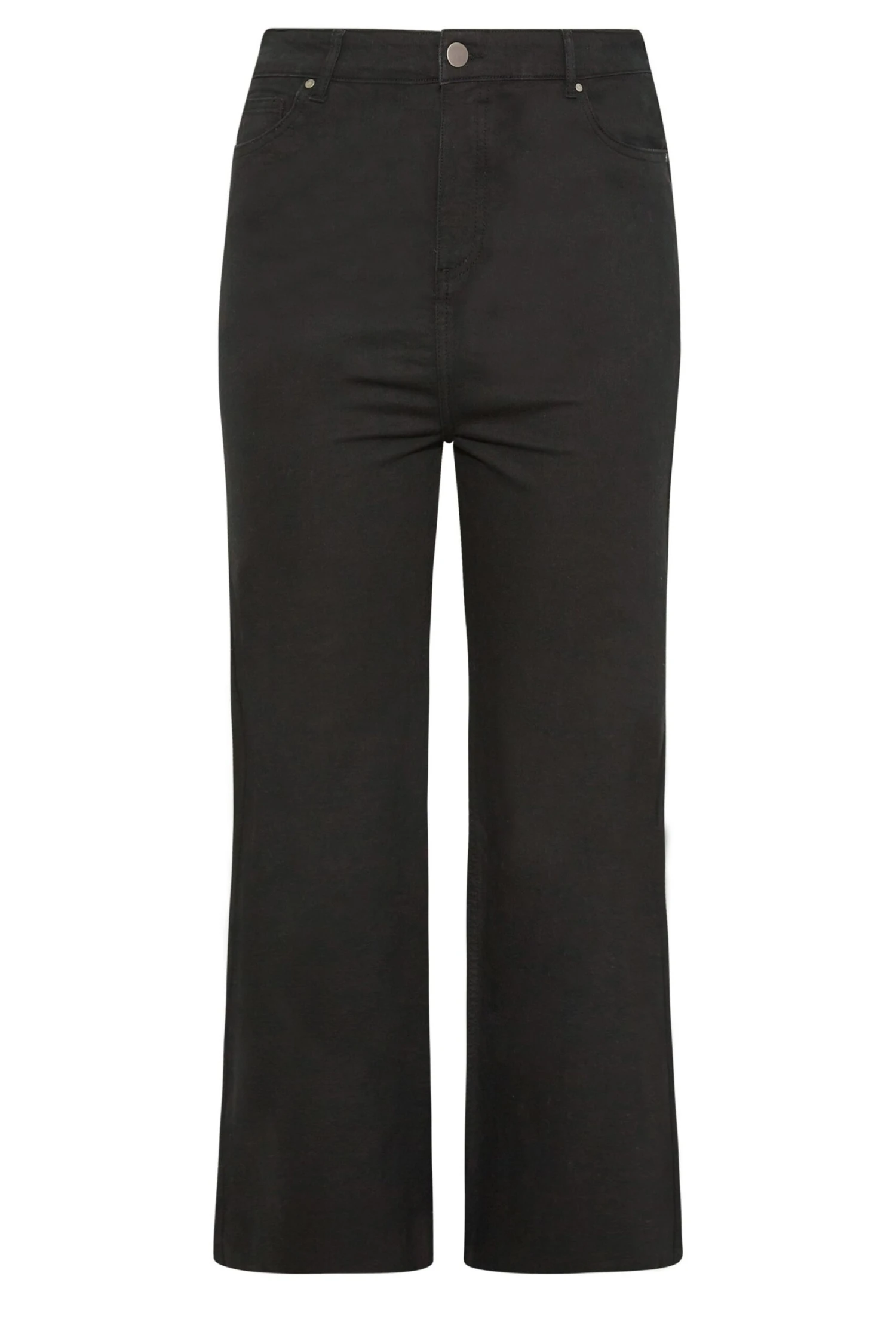 YOURS Curve Black Stretch Wide Leg Jeans 4 YOURS Curve Black Stretch Wide Leg Jeans - Image 4