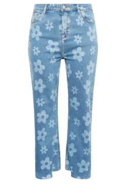 YOURS Curve Blue Floral Stretch Wide Leg Jeans 7 YOURS Curve Blue Floral Stretch Wide Leg Jeans -Outlet Stylo Wise Store 83fe8cc4 6704 49 143247 X scaled