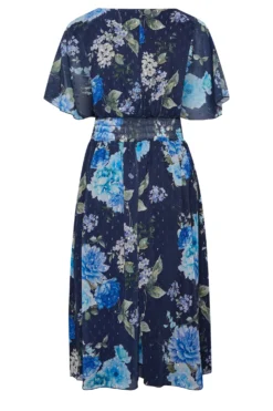 YOURS LONDON Blue Floral Angel Sleeve Wrap Dress -Outlet Stylo Wise Store 84270073 7c03 42 162049 Y scaled