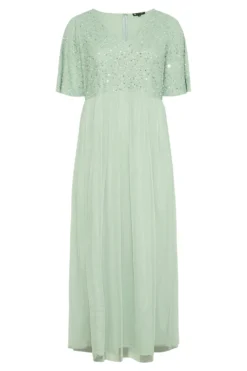 LUXE Curve Sage Green Sequin Hand Embellished Maxi Dress 10 LUXE Curve Sage Green Sequin Hand Embellished Maxi Dress -Outlet Stylo Wise Store 842c12a4 47bb 4c 161155 F scaled