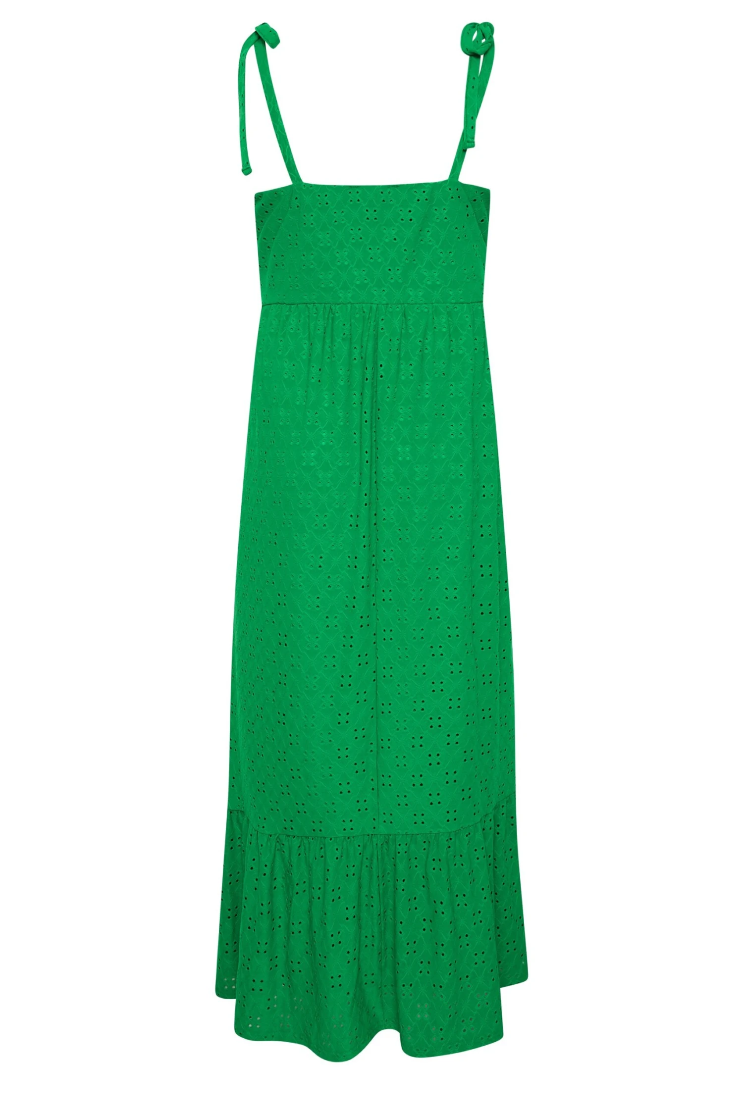 YOURS Curve Green Broderie Anglaise Maxi Dress 6 YOURS Curve Green Broderie Anglaise Maxi Dress - Image 6