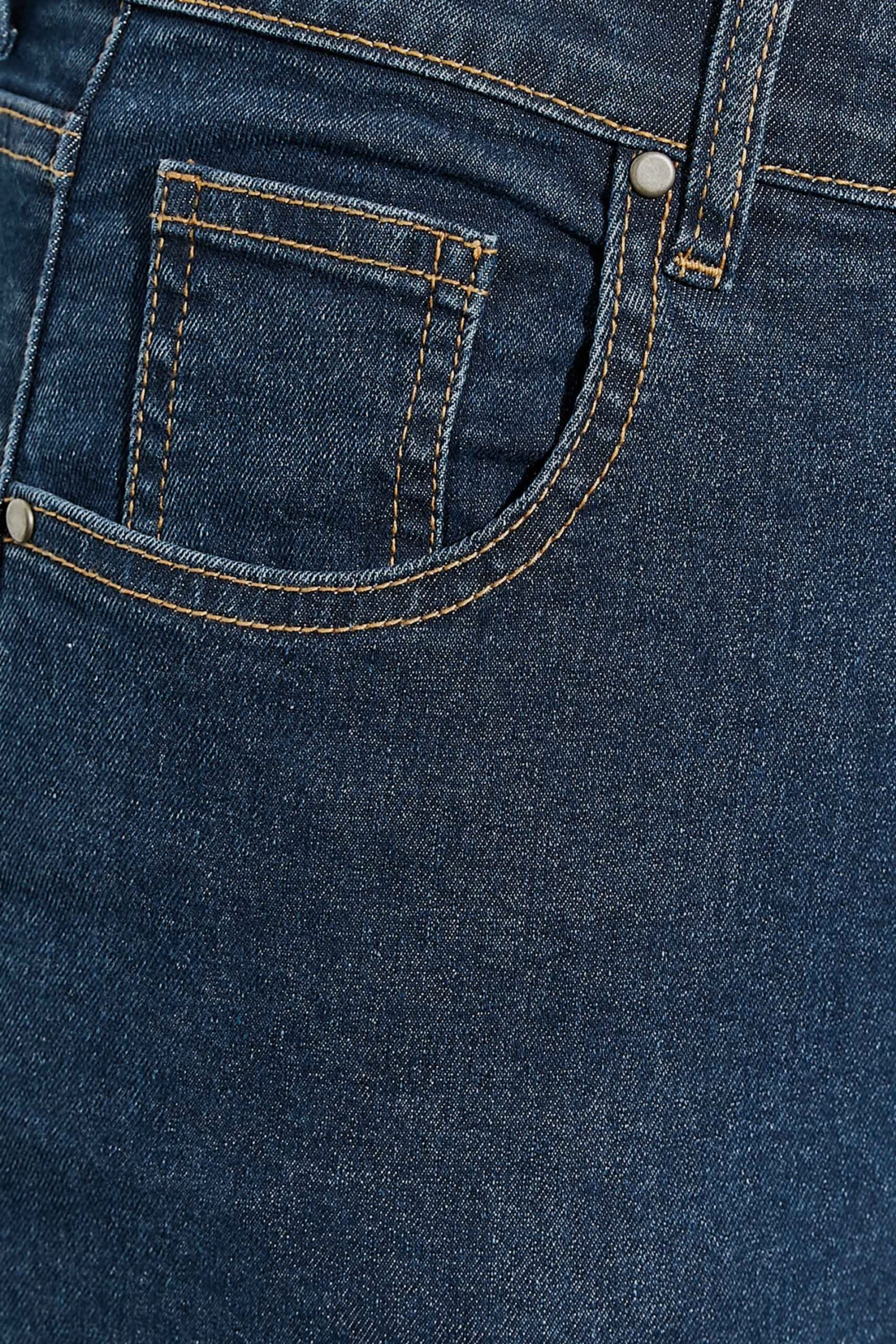 YOURS Curve Blue Side Split Stretch Straight Leg Jeans 4 YOURS Curve Blue Side Split Stretch Straight Leg Jeans - Image 4