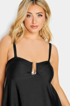 YOURS Curve Black Metal Trim A-Line Tankini Top -Outlet Stylo Wise Store 866f285b 3576 4a 150287 E scaled