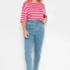 YOURS Curve Light Blue Stretch Elasticated Waist MOM Jeans