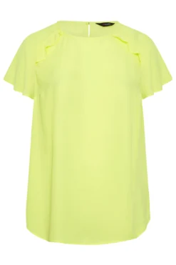 YOURS Curve Yellow Frill Short Sleeve Blouse 10 YOURS Curve Yellow Frill Short Sleeve Blouse -Outlet Stylo Wise Store 87bf4312 efcc 4d 174273 X scaled