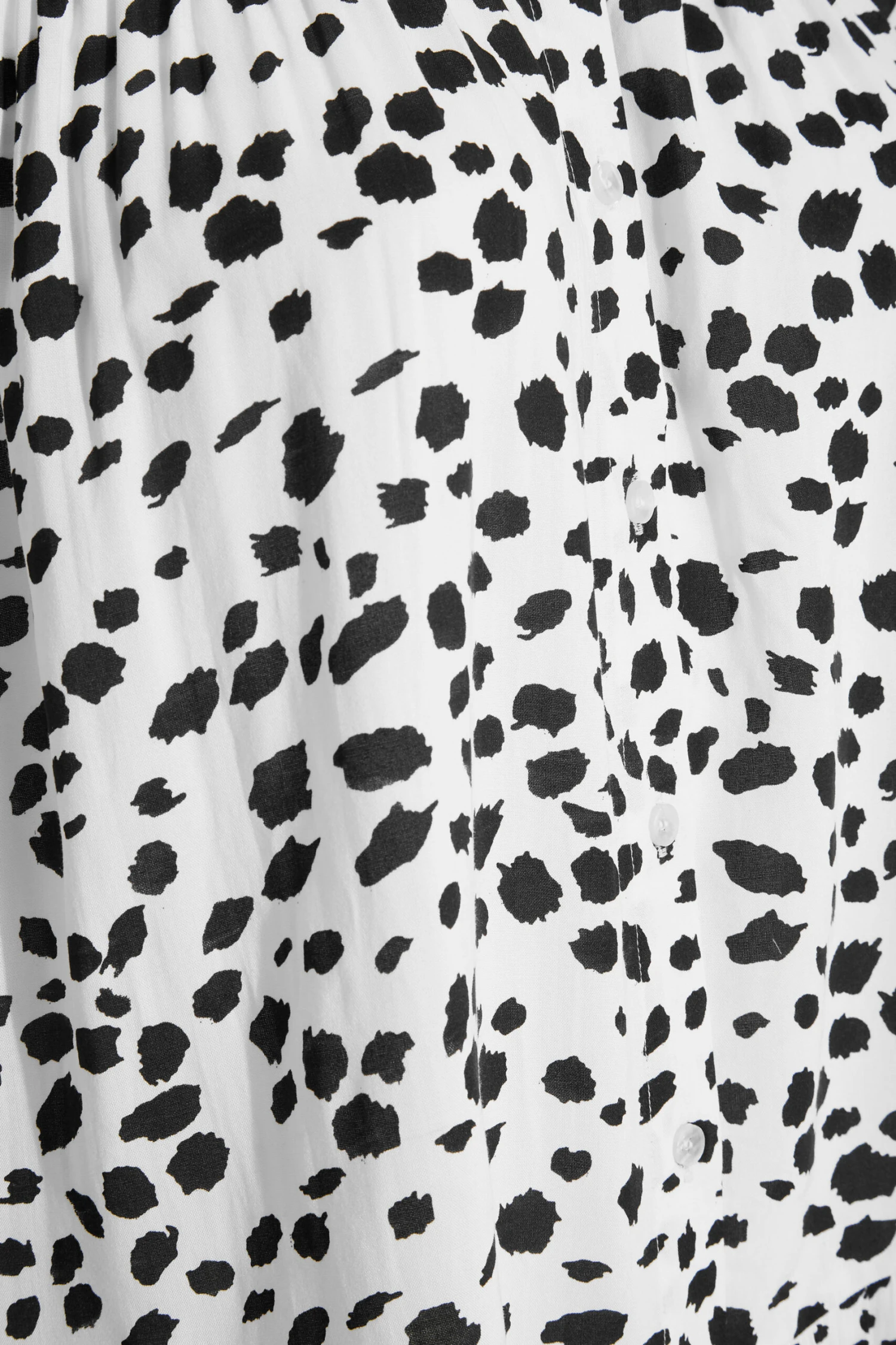 YOURS Curve White Dalmatian Print Tiered Short Sleeve Shirt 4 YOURS Curve White Dalmatian Print Tiered Short Sleeve Shirt - Image 4