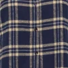 YOURS PETITE Curve Navy Blue & Yellow Check Boyfriend Shirt