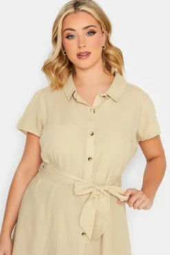 YOURS PETITE Curve Stone Brown Linen Blend Button Through Dress 8 YOURS PETITE Curve Stone Brown Linen Blend Button Through Dress -Outlet Stylo Wise Store 897651bf cb3b 4a 174453 D scaled