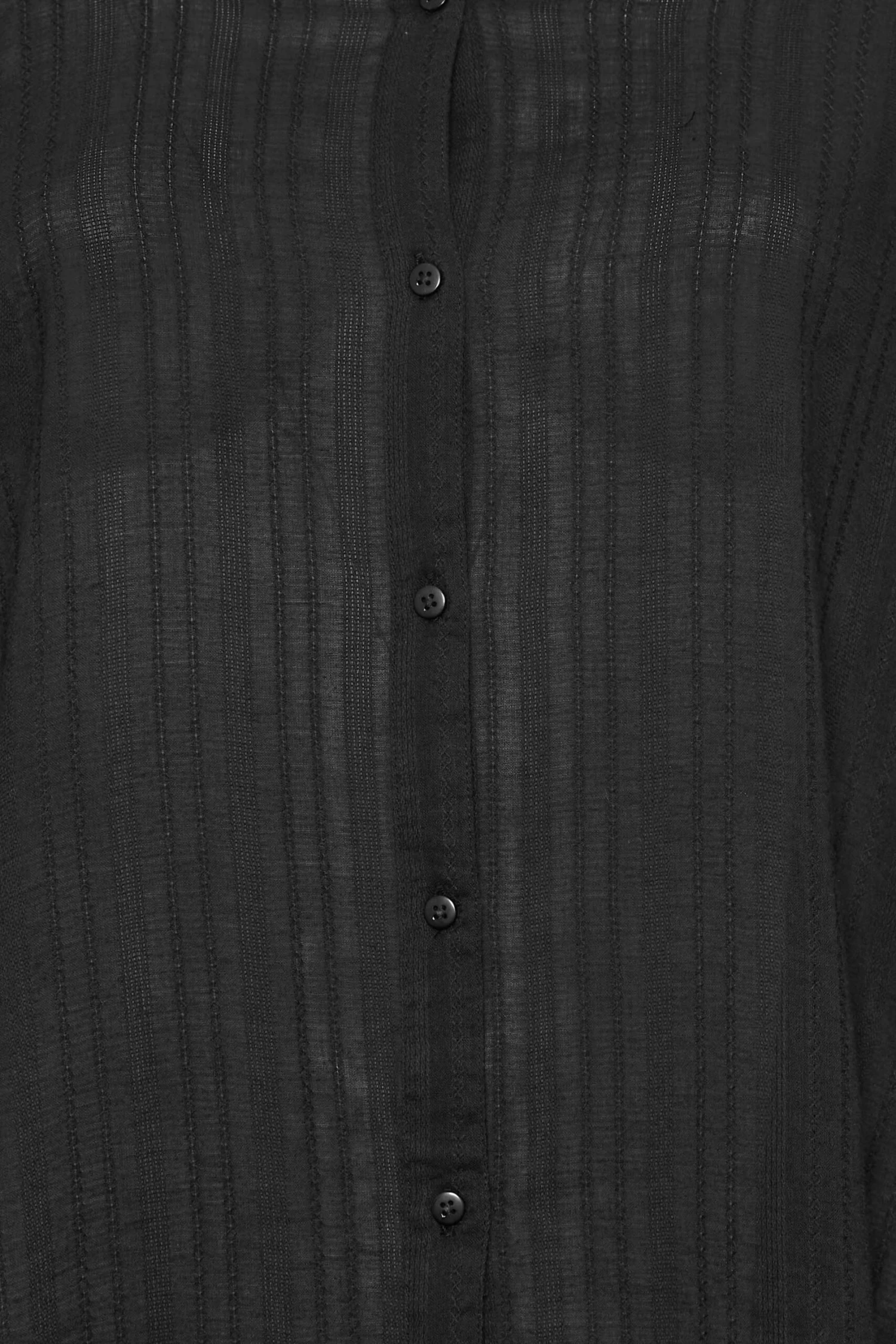 YOURS Curve Black Collarless Beach Shirt 4 YOURS Curve Black Collarless Beach Shirt - Image 4