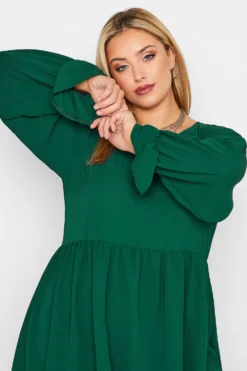 LIMITED COLLECTION Curve Forest Green Peplum Blouse -Outlet Stylo Wise Store 8f044ca2 0bfa 42 215228 D scaled