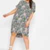 YOURS Curve Purple Floral Tunic Dress