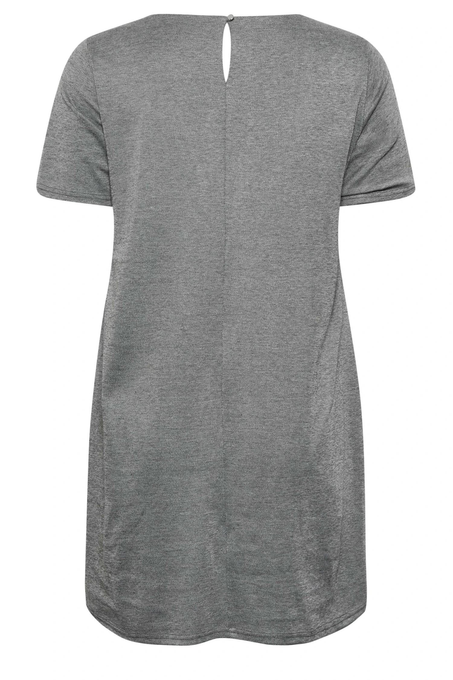 YOURS Curve Grey Knitted Pocket Dress 6 YOURS Curve Grey Knitted Pocket Dress - Image 6