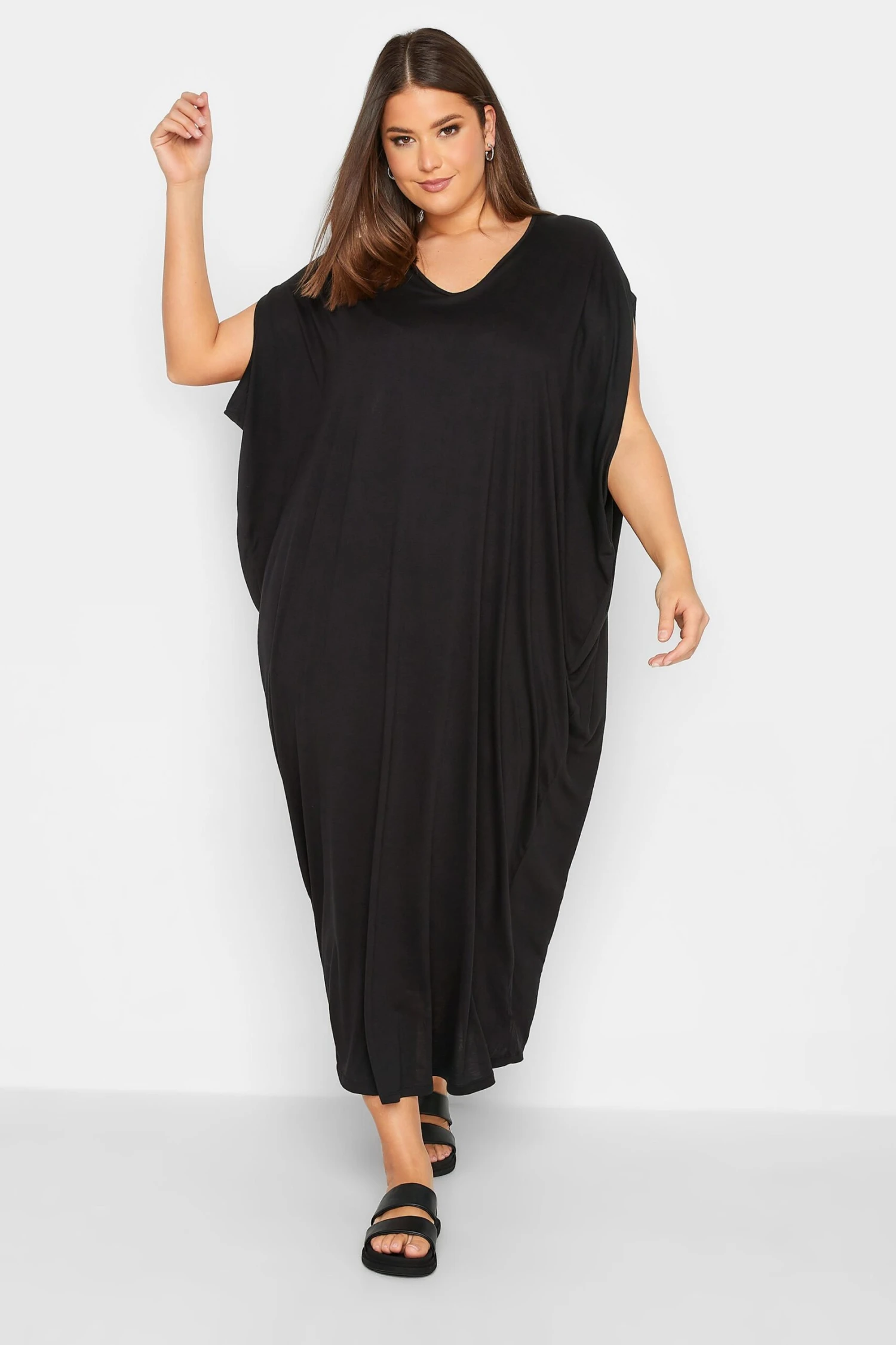 YOURS Curve Black Double Layered Dress 1 YOURS Curve Black Double Layered Dress