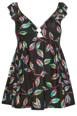 YOURS Curve Black Tropical Print Frill Swimdress 11 YOURS Curve Black Tropical Print Frill Swimdress -Outlet Stylo Wise Store 937ac29f 2cf7 4c 150304 X scaled