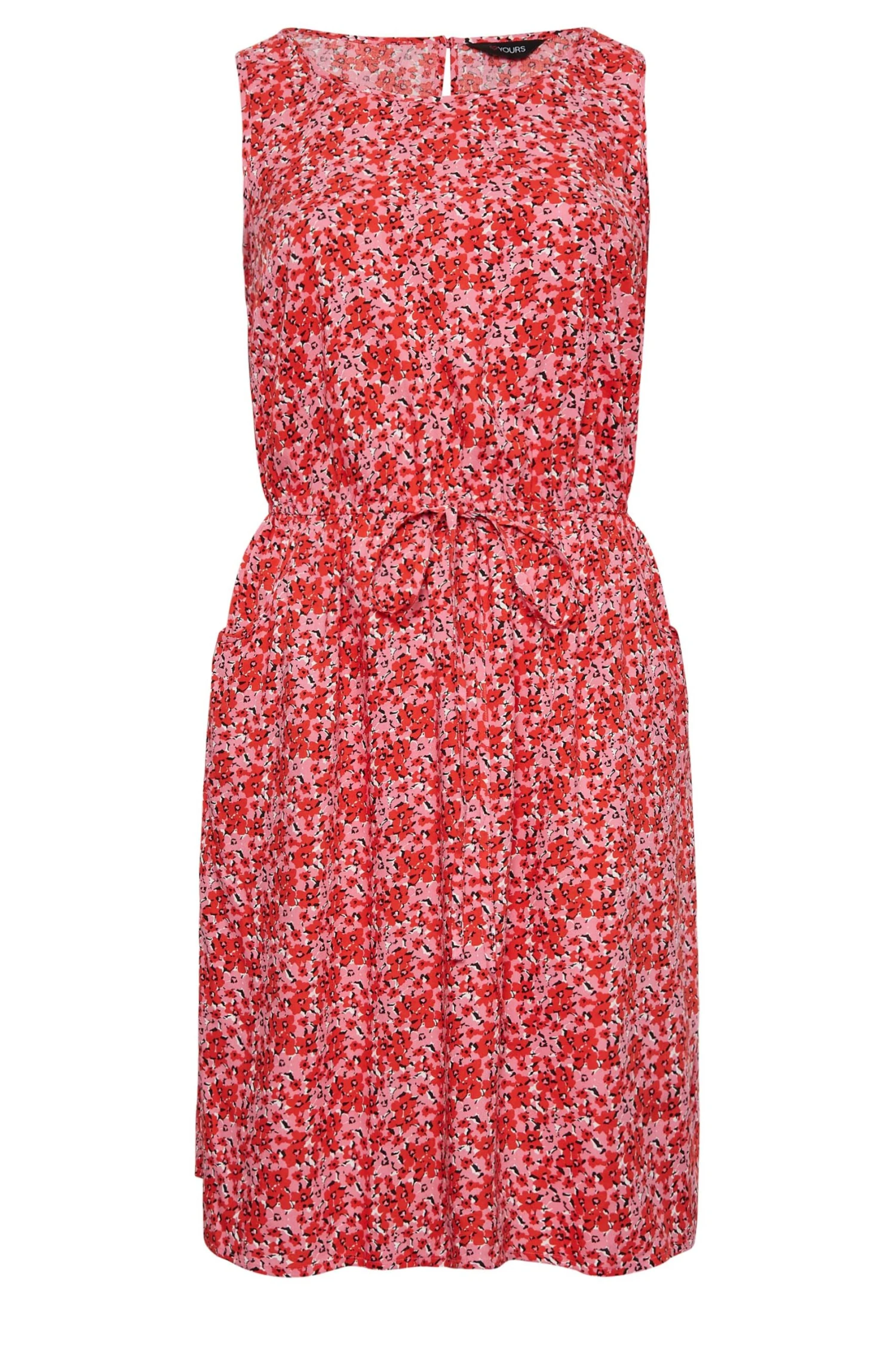 YOURS Curve Pink Floral Ditsy Print Mini Dress 5 YOURS Curve Pink Floral Ditsy Print Mini Dress - Image 5