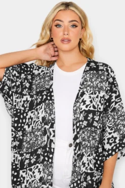 YOURS Curve Black Tropical Print Longline Cover Up -Outlet Stylo Wise Store 94ab5e41 53d6 4d 131863 D scaled