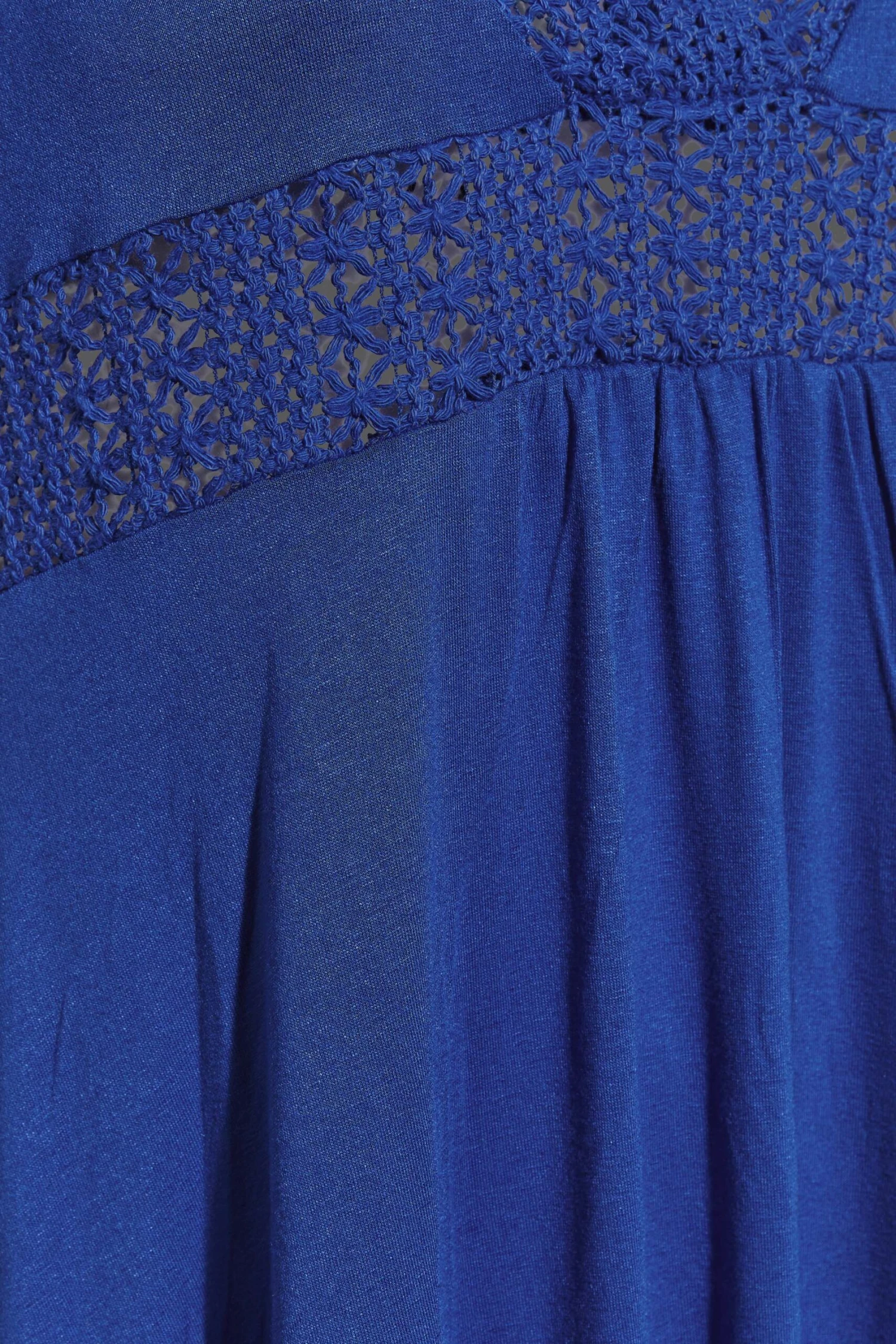 YOURS Curve Blue Crochet Detail Dress 4 YOURS Curve Blue Crochet Detail Dress - Image 4
