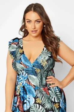 YOURS Curve Black Leaf Print Angel Sleeve Tummy Control Swim Dress 8 YOURS Curve Black Leaf Print Angel Sleeve Tummy Control Swim Dress -Outlet Stylo Wise Store 96e328a7 f1ce 49 150256 D scaled