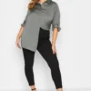 YOURS Curve Grey Satin Shirt