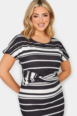YOURS PETITE Curve Black & White Stripe Knot Midi Dress 8 YOURS PETITE Curve Black & White Stripe Knot Midi Dress -Outlet Stylo Wise Store 97183a25 6a60 41 174578 D scaled