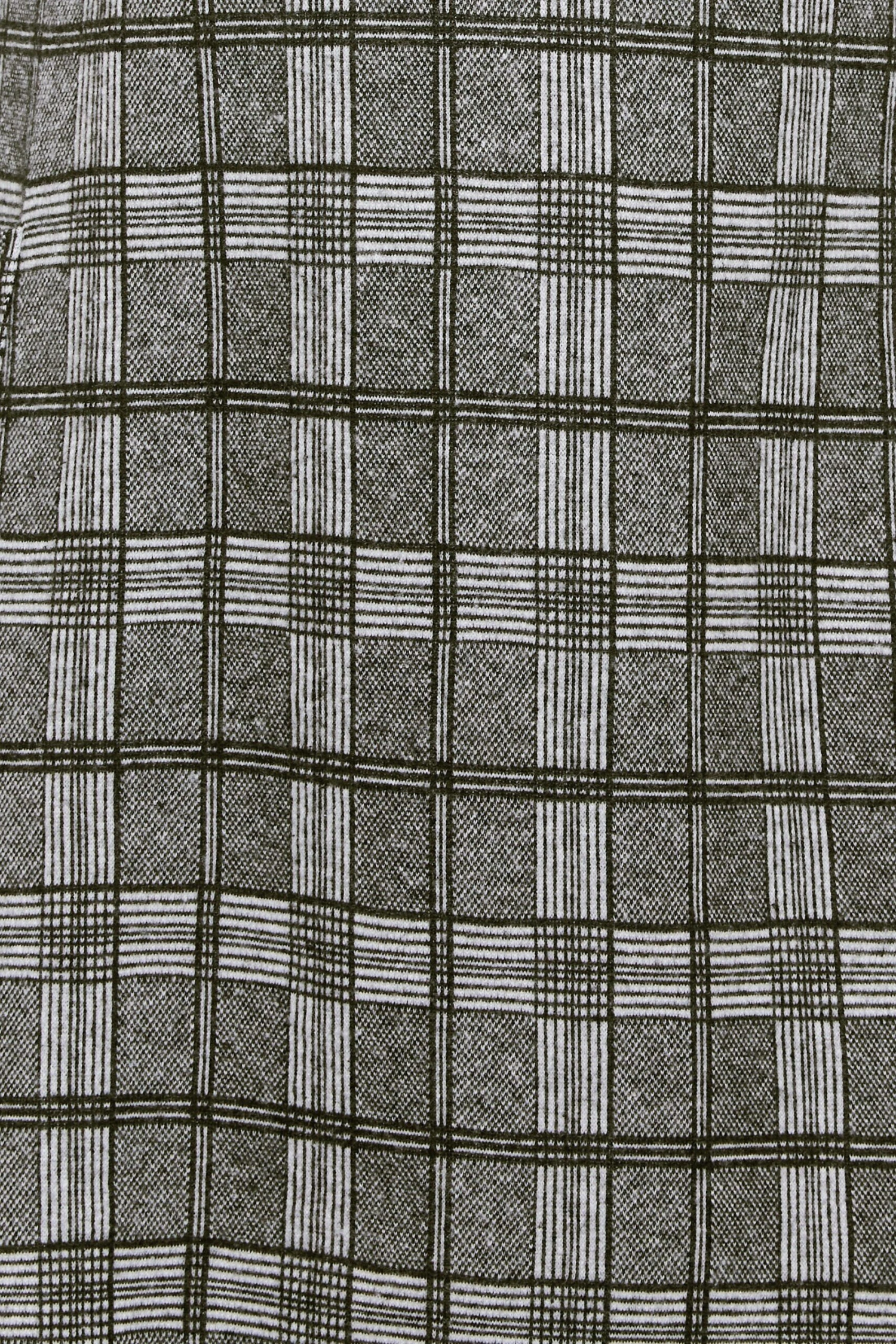 YOURS Curve Grey Check Print Soft Touch Tunic Dress 4 YOURS Curve Grey Check Print Soft Touch Tunic Dress - Image 4