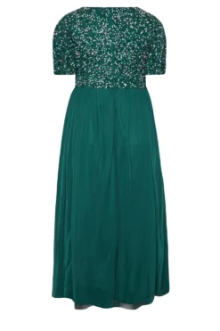 LUXE Curve Forest Green Sequin Hand Embellished Maxi Dress -Outlet Stylo Wise Store 9bd28ad8 06bf 48 161988 Y scaled