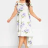 YOURS LONDON Curve White Floral Bardot Midi Dress