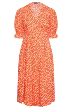 LIMITED COLLECTION Curve Orange Ditsy Wrap Dress 10 LIMITED COLLECTION Curve Orange Ditsy Wrap Dress -Outlet Stylo Wise Store 9c386737 6b86 41 214396 X scaled