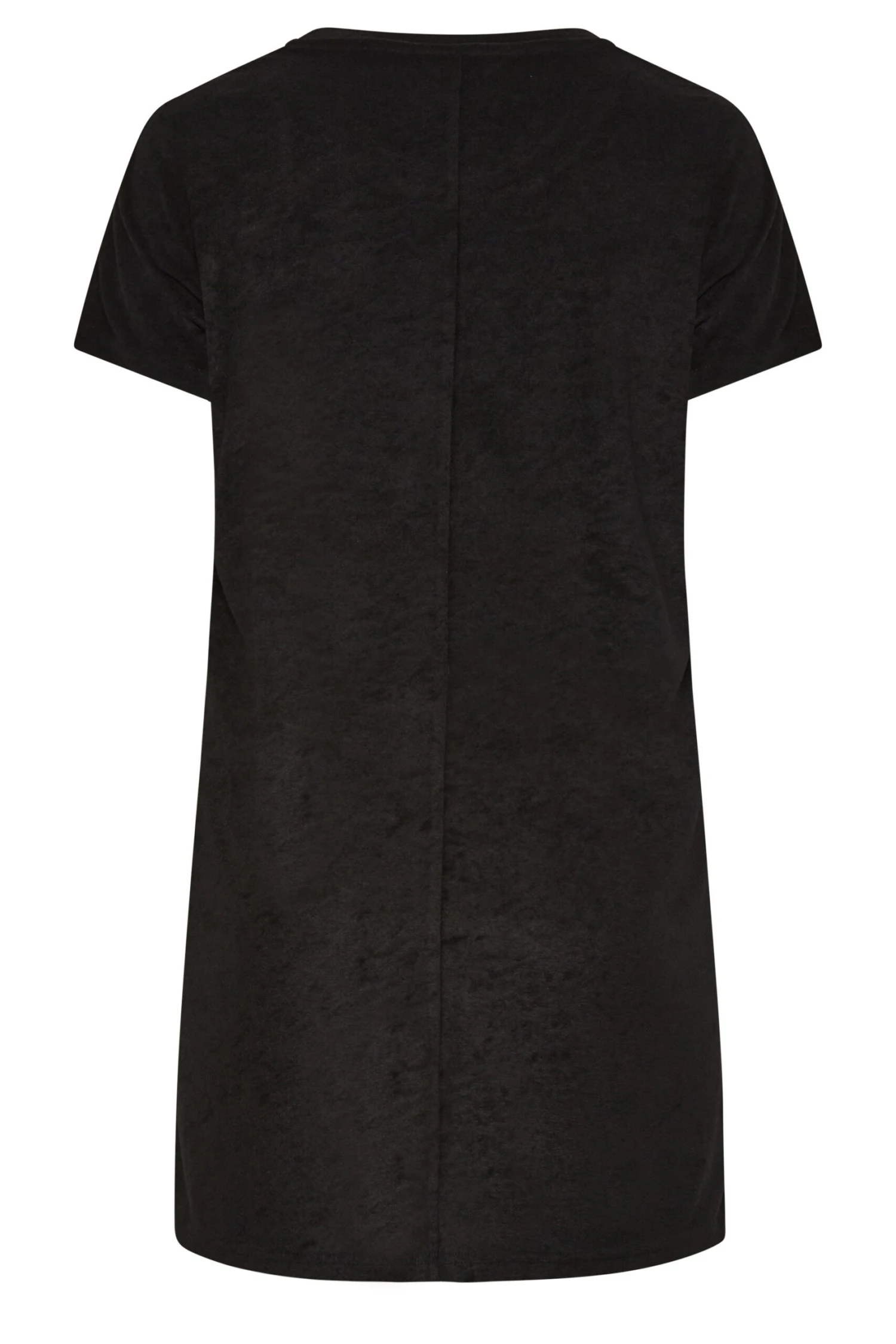 YOURS Curve Black Towelling T-Shirt Dress 6 YOURS Curve Black Towelling T-Shirt Dress - Image 6