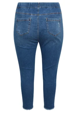 YOURS Curve Mid Blue Distressed Cat Scratch Stretch Cropped Jeggings -Outlet Stylo Wise Store 9cac7d12 bfd8 48 144747 Y scaled