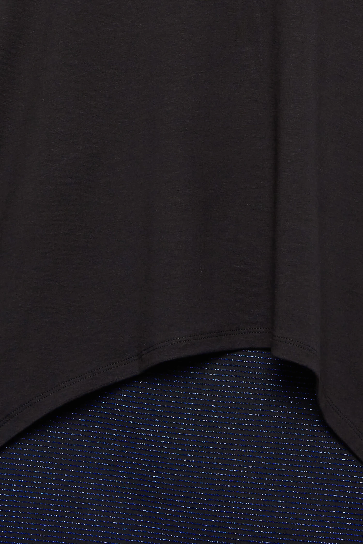 YOURS Curve Black & Navy Blue Glitter Soft Touch Layered Blouse 4 YOURS Curve Black & Navy Blue Glitter Soft Touch Layered Blouse - Image 4