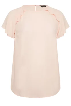 YOURS Curve Pink Frill Short Sleeve Blouse 10 YOURS Curve Pink Frill Short Sleeve Blouse -Outlet Stylo Wise Store 9db3f844 1f53 49 174270 X scaled