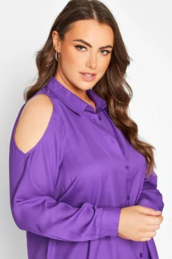 YOURS Curve Purple Cold Shoulder Shirt -Outlet Stylo Wise Store 9f22c9c5 295f 44 131701 D scaled