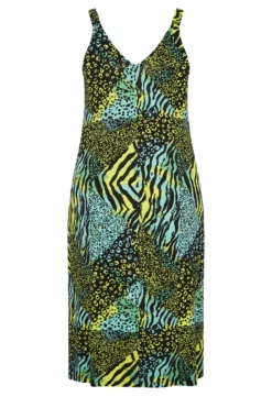 YOURS Curve Green Mixed Animal Print Beach Dress -Outlet Stylo Wise Store 9f6e6faa 751a 43 150328 Y scaled