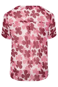 YOURS Curve Pink Floral Print Chiffon Grown On Sleeve Shirt 11 YOURS Curve Pink Floral Print Chiffon Grown On Sleeve Shirt -Outlet Stylo Wise Store 9f86741a 63a2 47 173909 Y scaled
