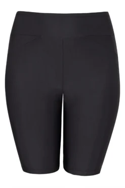 YOURS Curve Black High Waist Swim Shorts -Outlet Stylo Wise Store Black Stretch Short Swim Shorts 150065 6312 scaled