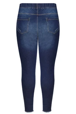 YOURS FOR GOOD Curve Indigo Blue Distressed Cat Scratch Stretch JENNY Jeggings -Outlet Stylo Wise Store Indigo Distressed JENNY Jeggings 142260 9fe3 scaled