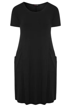 YOURS FOR GOOD Curve Black Drape Pocket Dress 9 YOURS FOR GOOD Curve Black Drape Pocket Dress -Outlet Stylo Wise Store SUSTAINABLE DRAPE POCKET DRESS 136697 b8c3 scaled