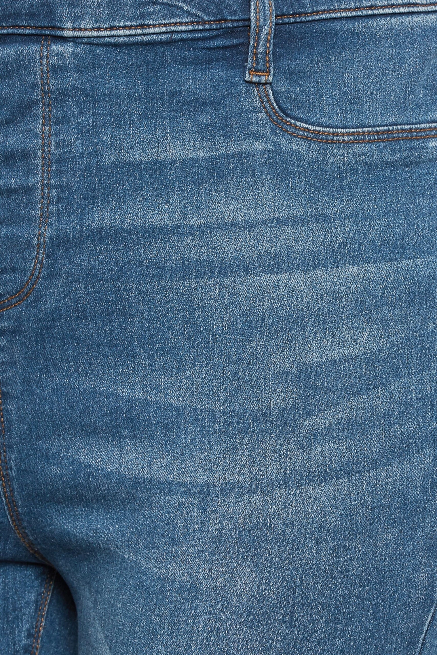 YOURS Curve Dark Blue Stretch Cropped JENNY Jeggings 2 YOURS Curve Dark Blue Stretch Cropped JENNY Jeggings - Image 2