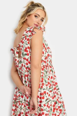 LIMITED COLLECTION Curve White Cherry Print Frill Maxi Dress 8 LIMITED COLLECTION Curve White Cherry Print Frill Maxi Dress -Outlet Stylo Wise Store a10085cf 001e 4d 215683 D scaled