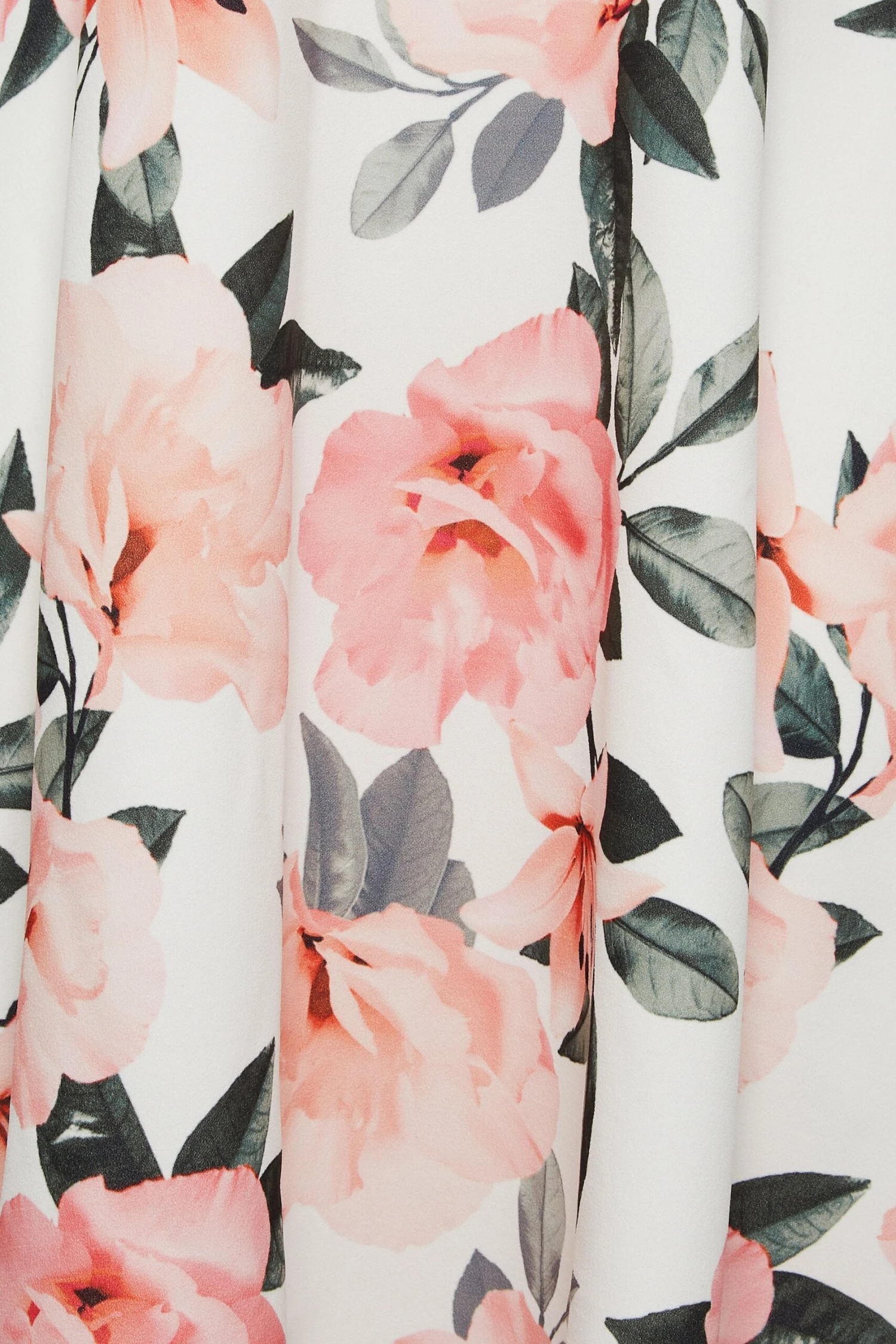 YOURS LONDON Curve White & Pink Floral Bardot Midi Dress 4 YOURS LONDON Curve White & Pink Floral Bardot Midi Dress - Image 4