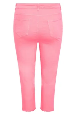 YOURS Curve Pink Stretch Wide Leg Cropped Jeans 11 YOURS Curve Pink Stretch Wide Leg Cropped Jeans -Outlet Stylo Wise Store a1ac115a dd1a 4d 142916 BK scaled