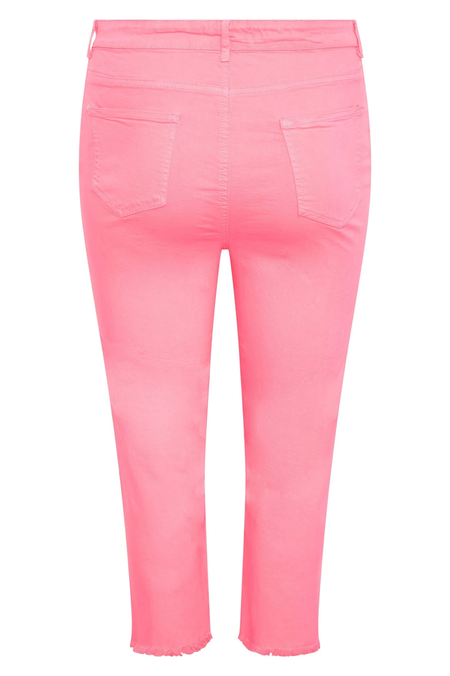 YOURS Curve Pink Stretch Wide Leg Cropped Jeans 6 YOURS Curve Pink Stretch Wide Leg Cropped Jeans - Image 6