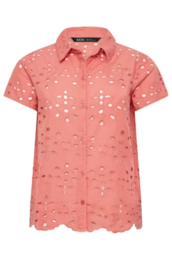 YOURS PETITE Curve Coral Pink Broderie Anglaise Short Sleeve Shirt 10 YOURS PETITE Curve Coral Pink Broderie Anglaise Short Sleeve Shirt -Outlet Stylo Wise Store a1aedcf4 9331 46 174511 X scaled
