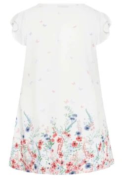 YOURS Curve White Floral Border Print Blouse 11 YOURS Curve White Floral Border Print Blouse -Outlet Stylo Wise Store a24c1a3e 68b7 41 131852 Y scaled